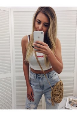 CROP TOP HONEY Biały